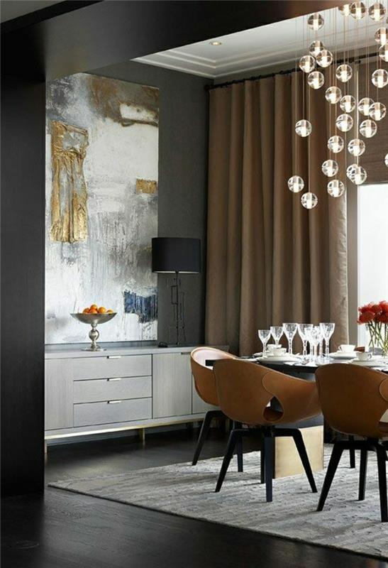 taupe-barva-taupe-stena-notranjost-dom-deco-dnevna soba-taupe-preproga-usnjeni stoli-dnevna soba-miza