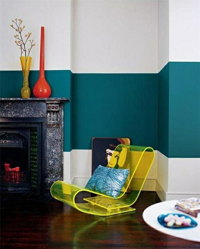 barva-turkizno-turkizno-kraljevsko-modra-dnevna soba-prozorno-gugalni stol-rumena