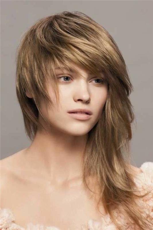 asimetriško kirpimo-rąstų šukuosenų-moterų tendencija
