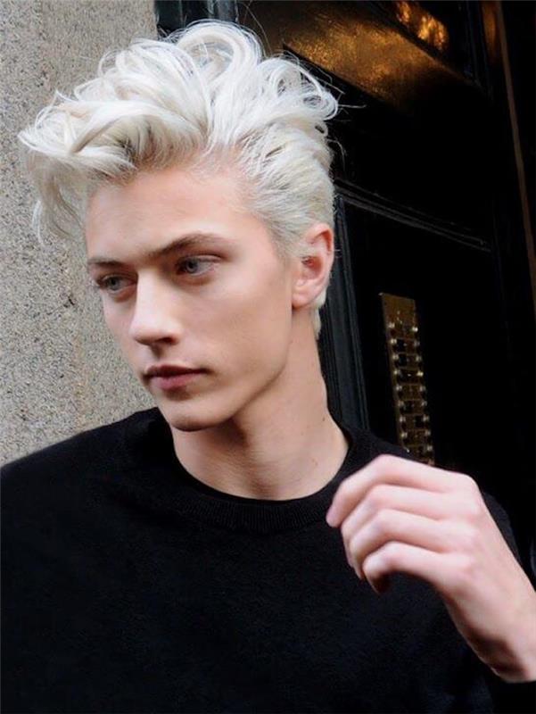 polar blond balayage zlati med blond lasje hipster moški