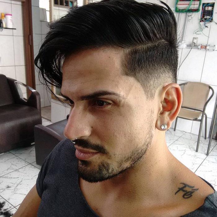 retro man banana cut rockabilly style v degradirano