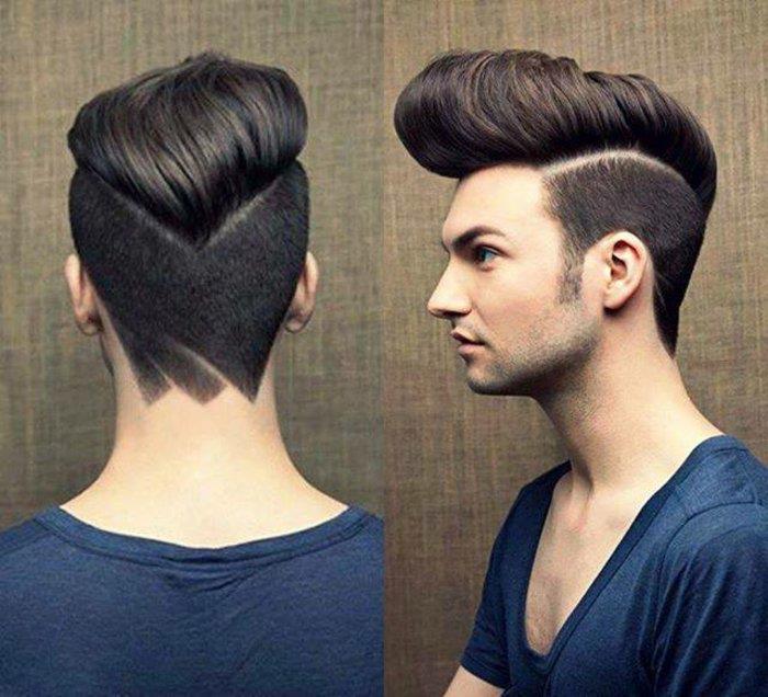 zanimiva quiff ideja, rockabilly banana, elvisov slog, moderna vintage teen boy pričeska, rjavi lasje