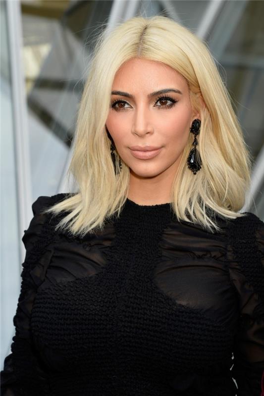 kim-kardashian-blond-srednje dolgi lasje