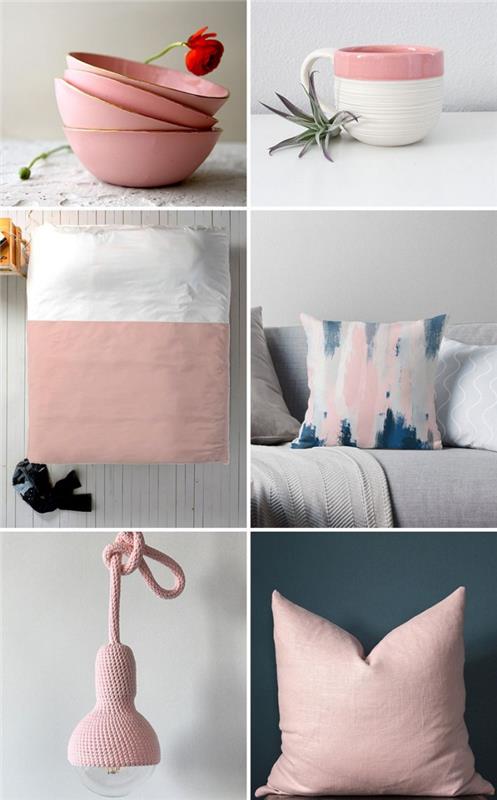 rožinės ir pilkos spalvos interjero dekoravimo idėja, pilka svetainės išdėstymas su pilka sofa ir rausvos bei pilkos spalvos dekoratyvinėmis pagalvėlėmis