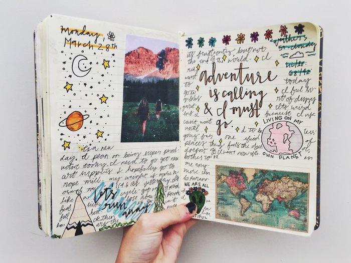 Dnevnik za preoblikovanje, dnevnik in dnevnik s fotografijami, kako narediti potovalni dnevnik, opisati svoje dogodivščine in okrasiti z risbami in fotografijami
