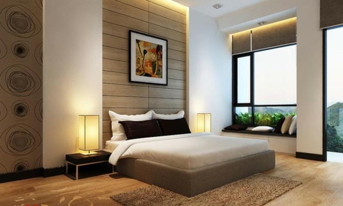 kako imeti feng shui bež in sivo spalnico z minimalističnimi linijami