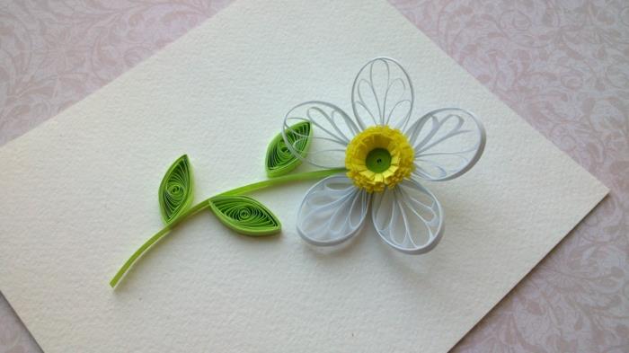 yeşil yapraklı beyaz çiçek, quilling ile ne yapmalı