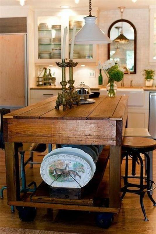 virtuvė-su-centrine-sala-jaukus stalas