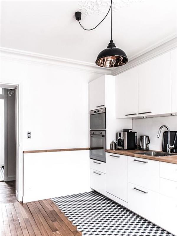 baltos ir medinės virtuvės-deko-virtuvės-medžio ir cemento plytelės