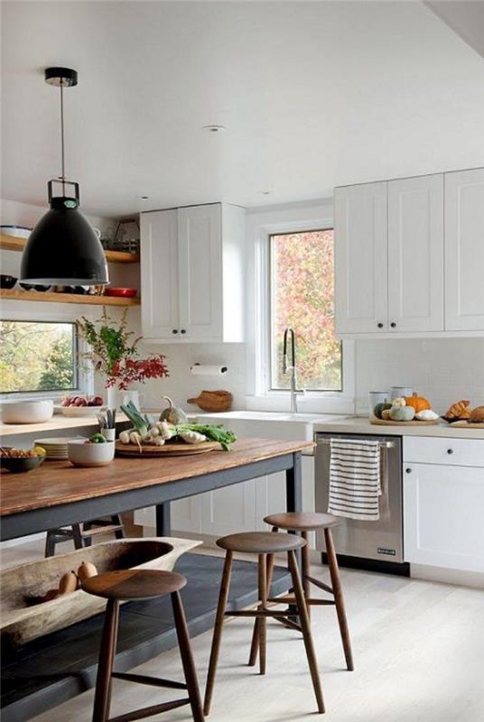 baltos ir medienos virtuvė-originali-balta-medinė-virtuvė