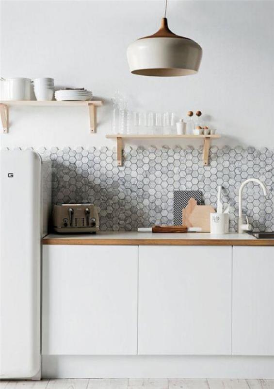 baltos ir medinės virtuvės-baltos-medinės-virtuvės-šešiakampės plytelės