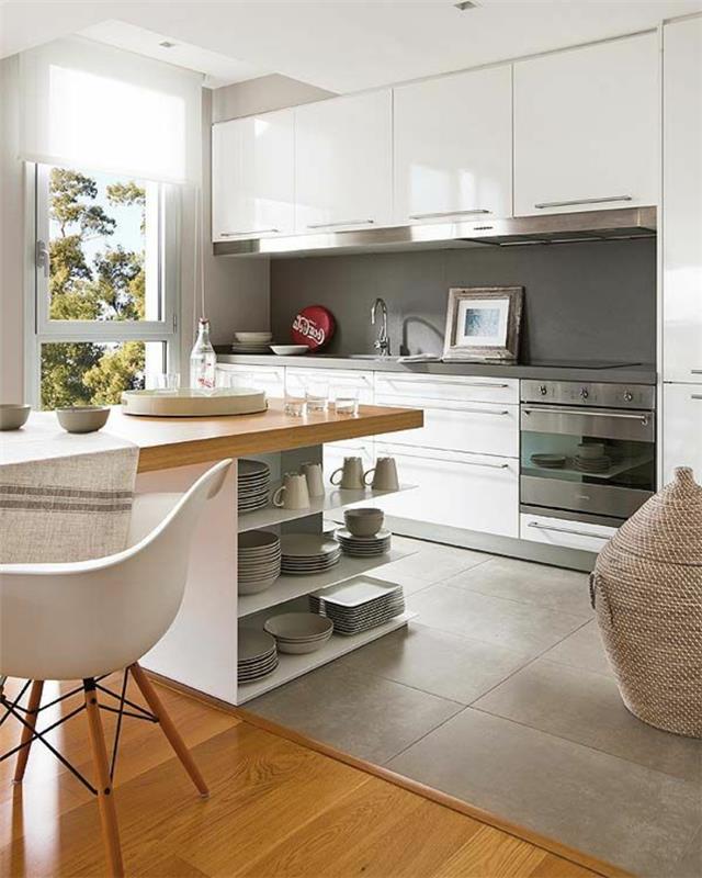pilka-balta-virtuvė-pilka siena-spalva-siena-virtuvė-parketas-grindys-virtuvė-pilka-antracitas
