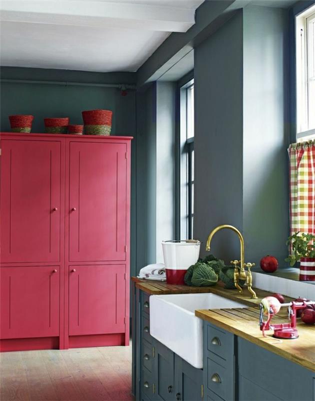 ideje za sivo-roza-kuhinjo-sivo-vijolično-roza-pohištvo-sivo-kuhinjo-barve