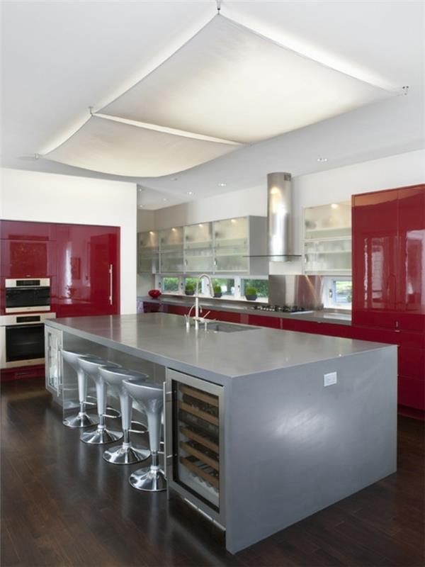 modern-mutfak-led-tavan-ışık-pahalı-değil-duvar-ışık-pahalı değil-gerilmiş-tavan-tavan