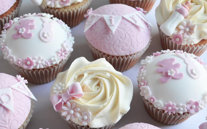 Bebek duş pastası kaban hamile kadın parti için pastayı seç sevimli pembe cupcakes girly dekorasyon
