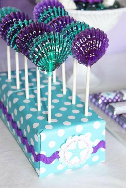 deko-Ariel-küçük-deniz kızı-mavi-lolipoplar-fikir-dekorasyon-doğum günü-parti-ariel-denizkızı