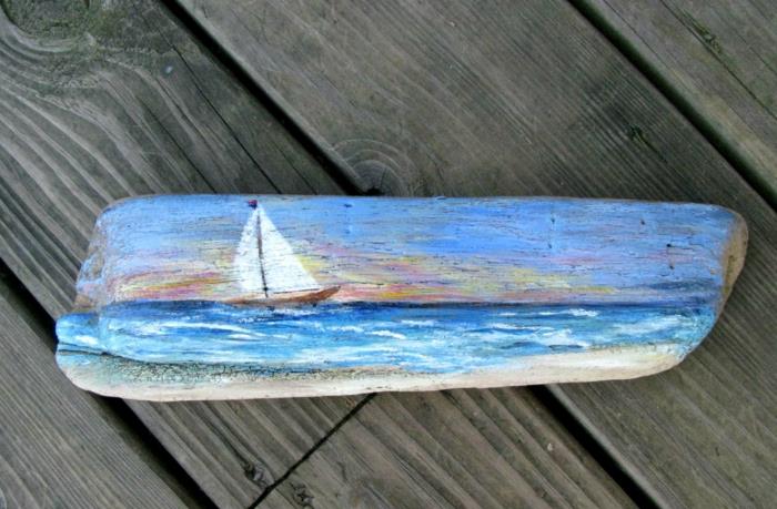 driftwood deco, umetniški predmet z morsko tematiko