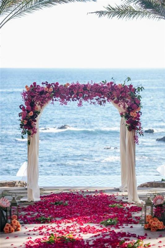 vestuvių dekoras-paplūdimys-gėlių-arka-vestuvės