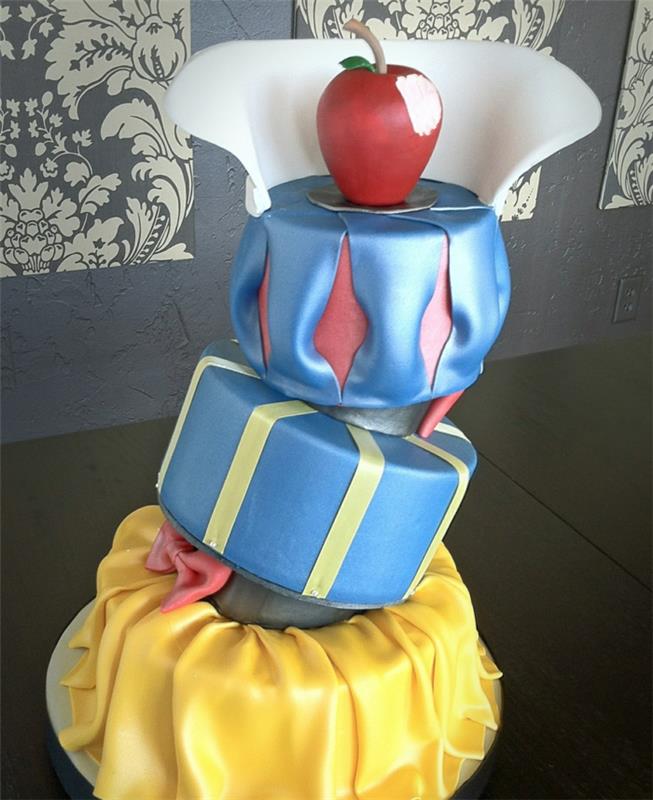 gimtadienio tortas-dekoras-disney-sniego baltumo-pasakos-tortas