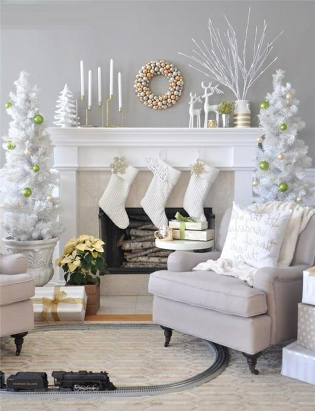 Kalėdų dekoras-jūsų namų-interjerui-Kalėdų-stalo-dekoro-interjeras-baltas