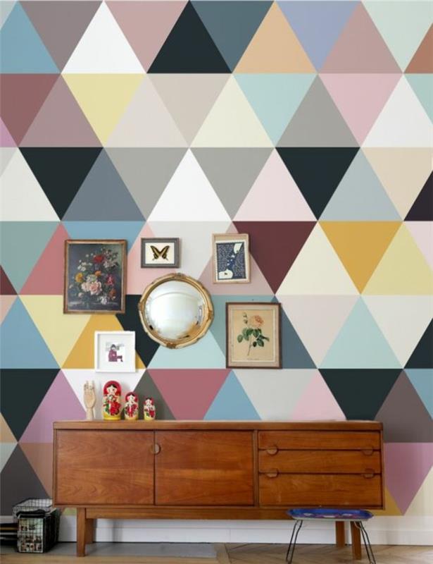 deco-vintage-row-skandinavsko-ozadje-geometrijsko obarvano-