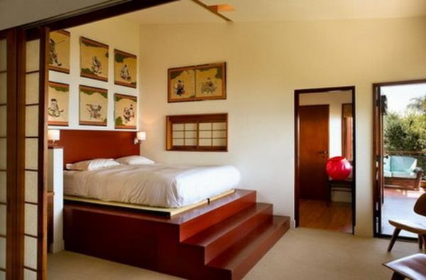 Azijska dekoracija-postelja-s-stopnicami