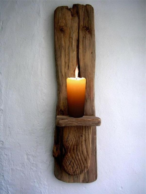 žvakės-dreifuojančios medienos apdaila