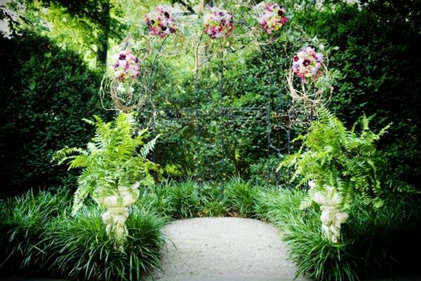 gėlių vestuvių dekoravimas-egzotiškas sodas