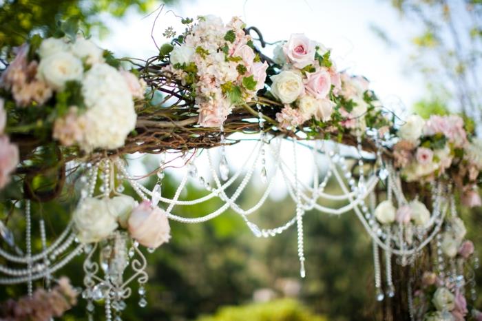 Düğün dekorasyon alıntı düğün kompozisyon çiçek oluşturma güller ve inciler