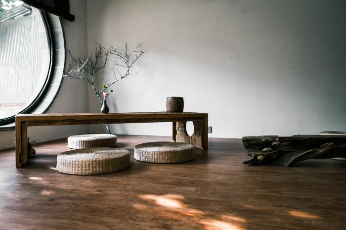 iç dekorasyon japon tarzı minimalizm dekor mobilya ahşap döşeme ahşap pencere doğal ışık
