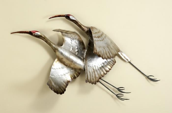 paukščiai skrydžio metu-metalo-sienų apdaila