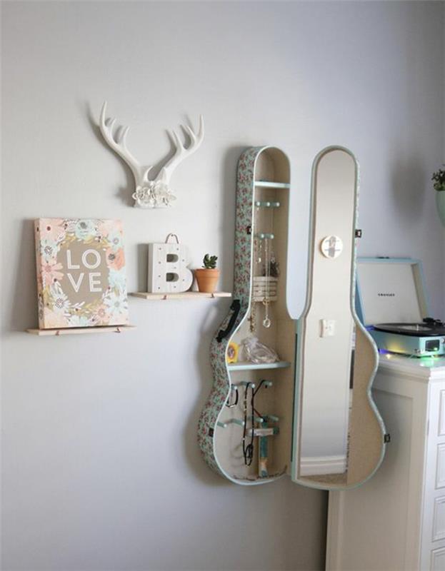 orijinal-duvar-dekorasyon-gitar-raf-yaratıcı-genç-yatak odası