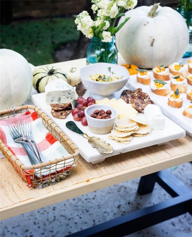 rudens vakarėlio dekoravimas Helovino deko stalo moliūgų vaza lengva ir originali užkandžių ir sūrio lėkštė