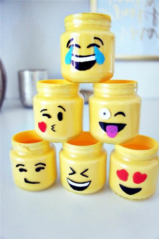 papuošimas-indelis-uogiene-šypsenėlės-šypsenėlės-stiklainiai-nudažyti geltonai