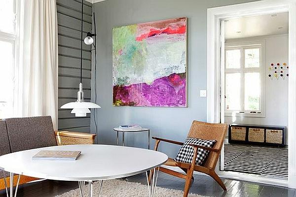 İskandinav-dekorasyon-bir-resim-in-radyant-renkler