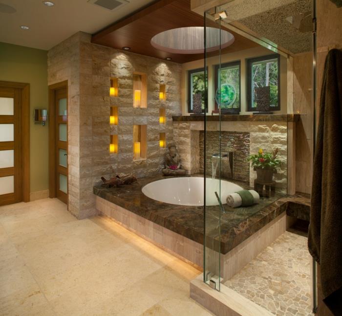 deco-alinea-tealight-žibinto architektūra-grožio vonia-akmuo-vonios kambarys