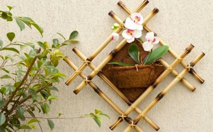 bambu-duvar-deko-yapay-çiçekler-bahçe-kolay-fikir-diy