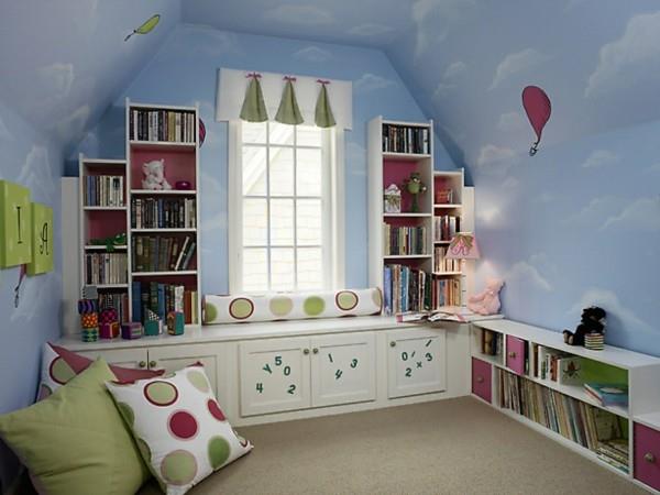 spalnica-dekor-teen-dekle-knjižnica