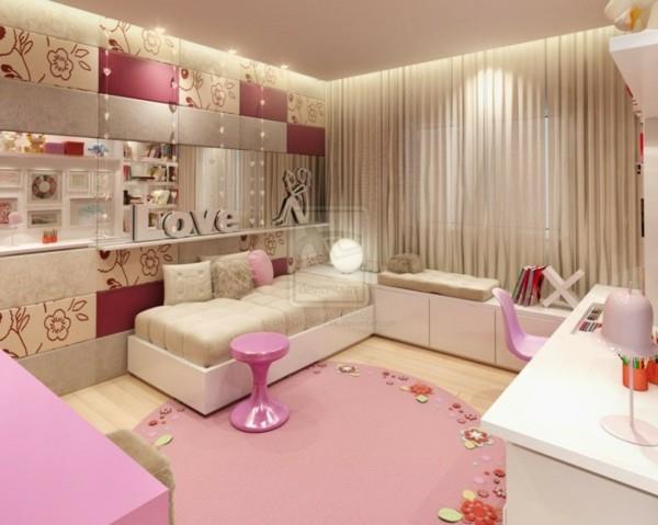 roza-bež-stol-dekle-spalnica-dekor