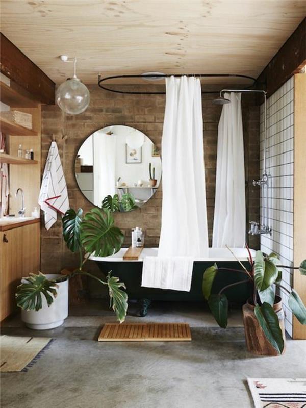 deko-koza-perdeler-bitkiler-banyo-küvet-ayna-lamba-banyo