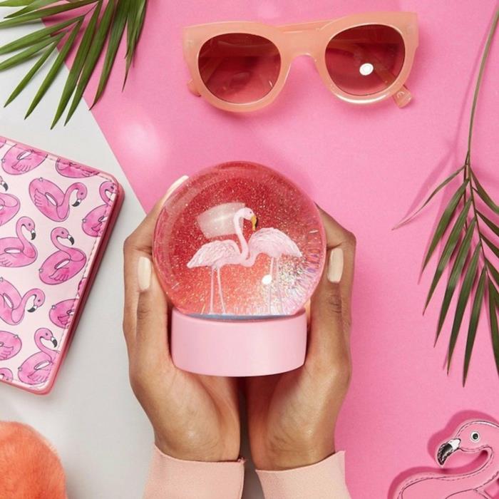 dodatek za flamingo, izviren okrasni predmet, tropska dekoracija, plastična očala v barvi breskve, mobilni dodatek z rožnatimi flamingi