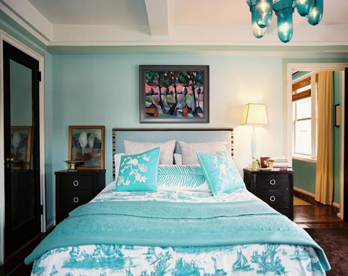 açık mavi-yatak odası-iç-dekor