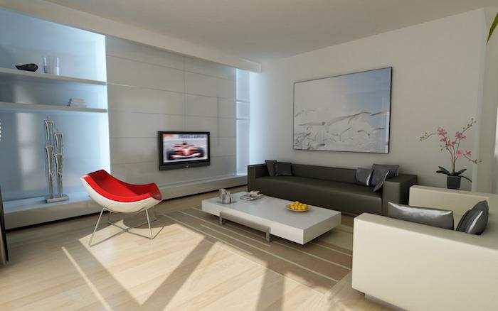 moderno oblikovano stanovanje trezno in luksuzno dekoracijo dnevne sobe
