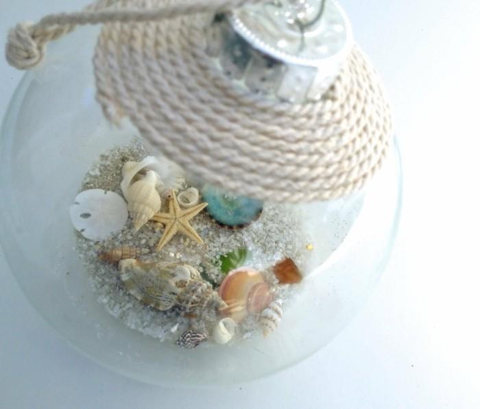 školjka-dekoracija-morje-božična krogla-dekorativna-pesek-mini-plaža