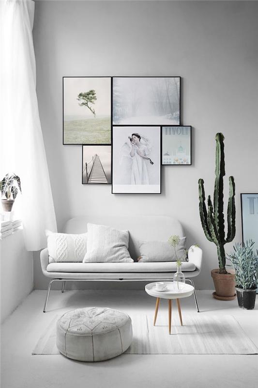 Nordijska deko ideja čiste skandinavske notranjosti minimalistična dnevna soba švedskega dizajna