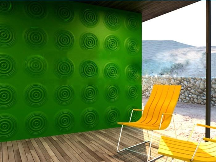 stenska dekoracija-zelena-dekorativna-plošča-za-stene-v-pisarniškem prostoru