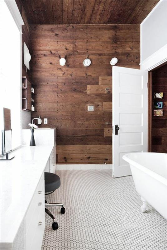 dekoracija kopalnice-z-lesenimi ploščami-stenske dekoracije