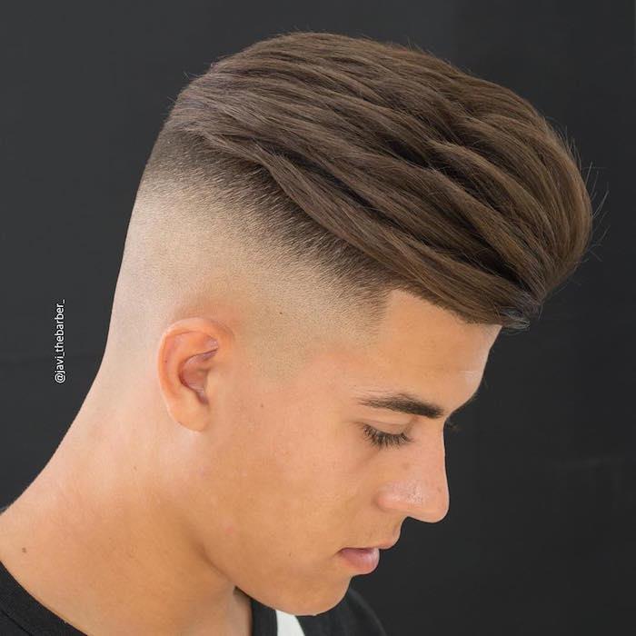 pompadour man cut obrito stran debel vrh v hipsterskem slogu