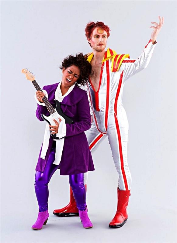 80 -ųjų žvaigždės dainininko kostiumas, 80 -ųjų kostiumo idėja apsirengti princu ir Davidu Bowie