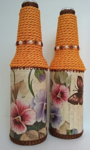 Pareja en técnica de decoupage